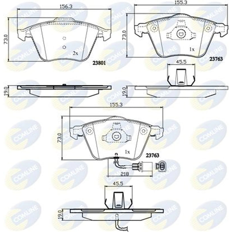 Comline 4 x Front Brake Pad Set CBP11752