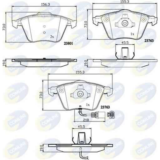 Comline 4 x Front Brake Pad Set CBP11752