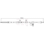 Apec Handbrake Cable Left Rear CAB1227