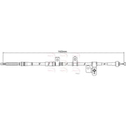 Apec Handbrake Cable Left Rear CAB1227