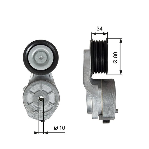 Gates Auxiliary Belt Tensioner T38704