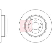 Apec 2 x Solid Rear Brake Discs DSK2529