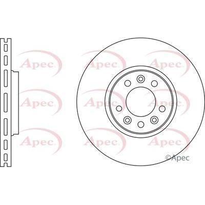 Apec Brake Disc Front Fits Citroen C5 Dispatch Fiat Scudo Peugeot 407 Apec  - Town Parts