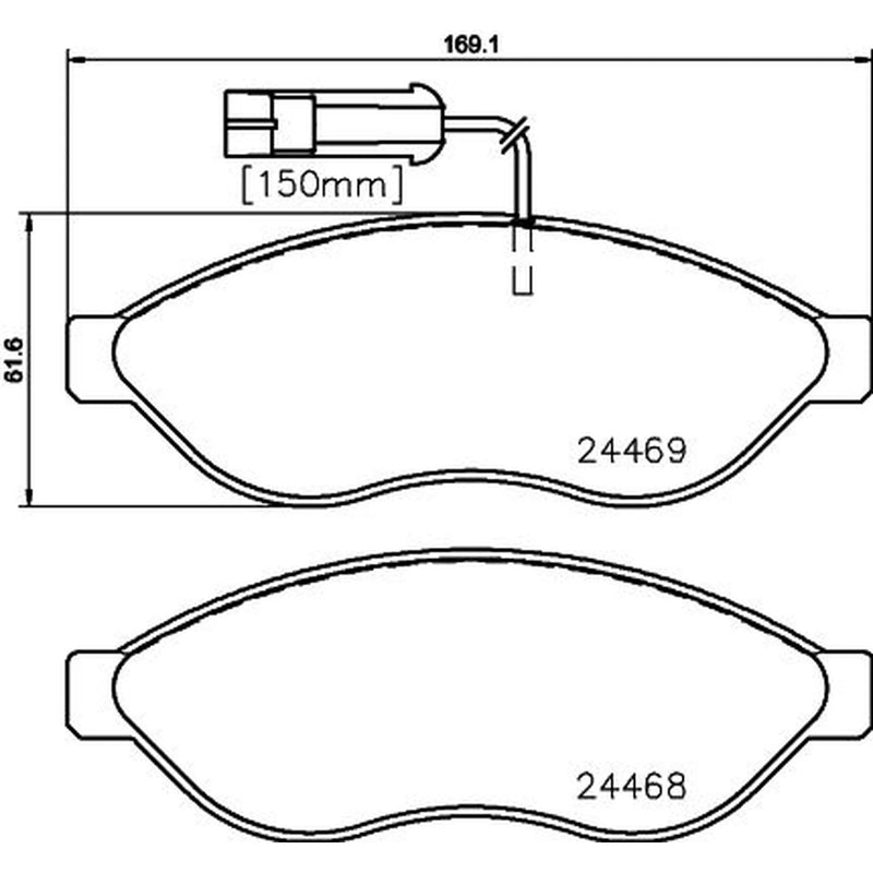 Mintex Front Brake Pad Set MDB3365
