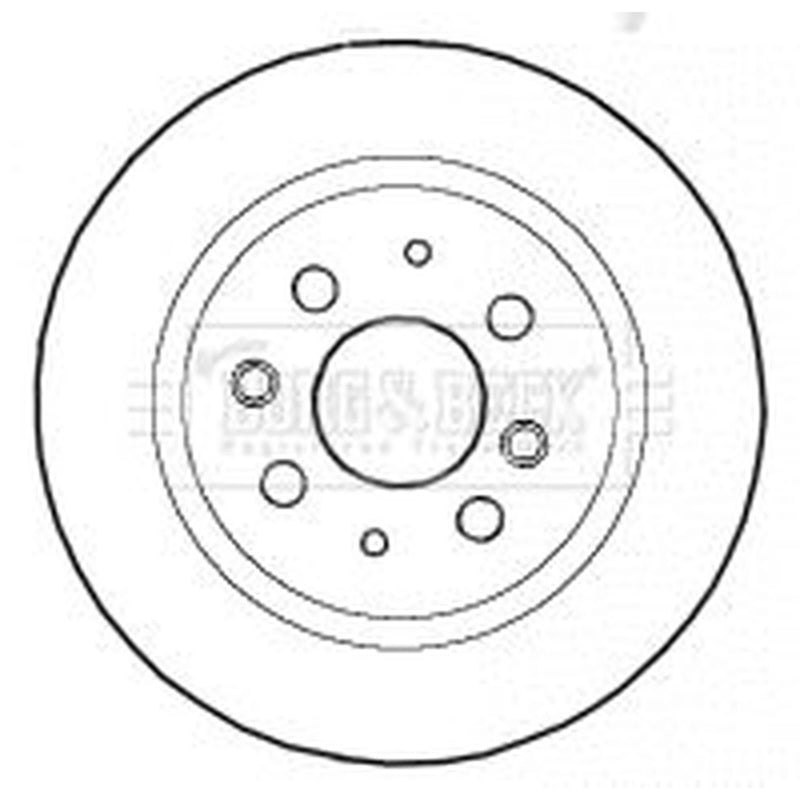 Borg & Beck 2 x Solid Rear Brake Discs BBD4461