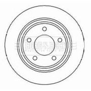 Borg & Beck 2 x Solid Rear Brake Discs BBD4450