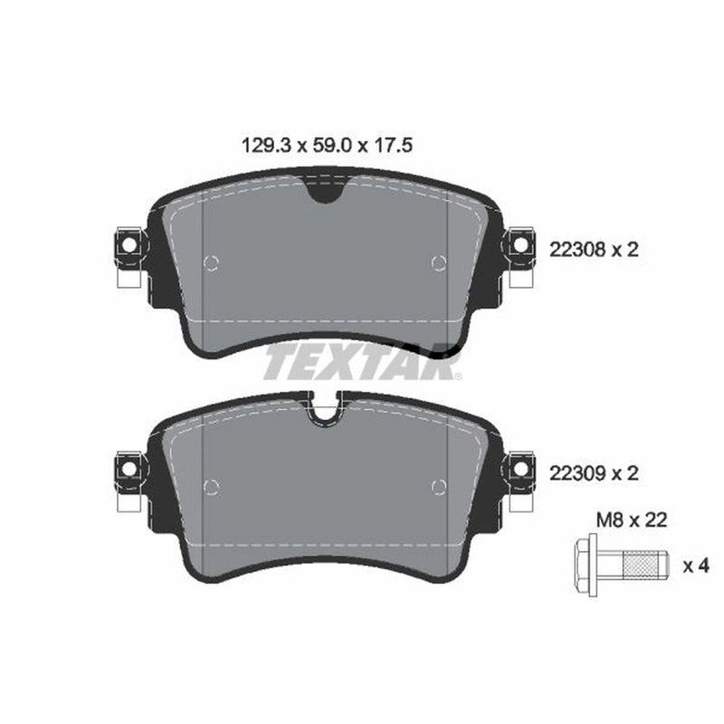 Textar Rear Brake Pad Set 2230801
