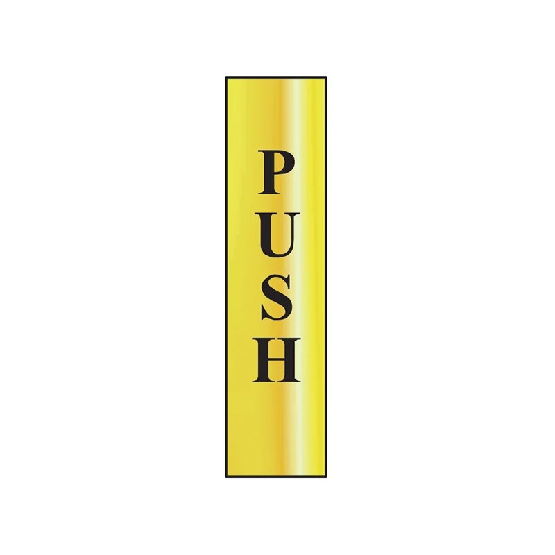 Scan Push Vertical - Polished Brass Effect 50 x 200mm - 6032