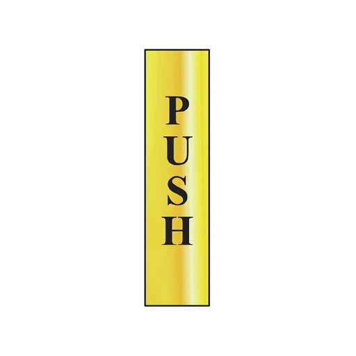 Scan Push Vertical - Polished Brass Effect 50 x 200mm - 6032