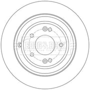 Borg & Beck 2 x Solid Rear Brake Discs BBD5608