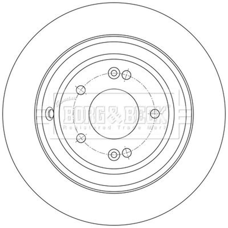 Borg & Beck 2 x Solid Rear Brake Discs BBD5608