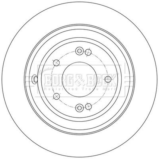 Borg & Beck 2 x Solid Rear Brake Discs BBD5608