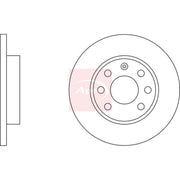 Apec 2 x Solid Front Brake Discs DSK117