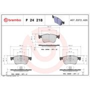 Brembo 4 x Front Brake Pad Set P24218