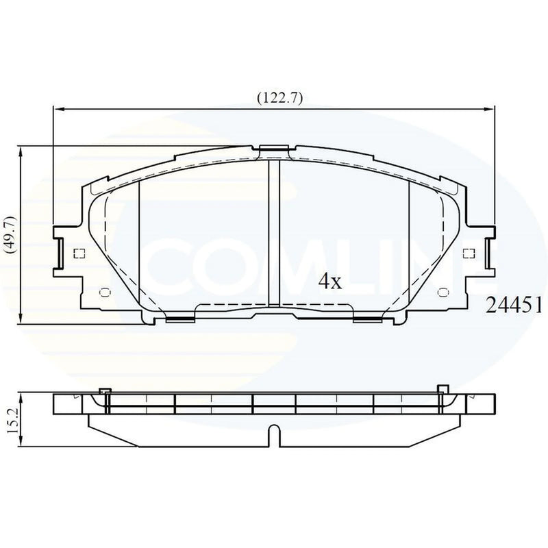Comline 4 x Front Brake Pad Set CBP06014