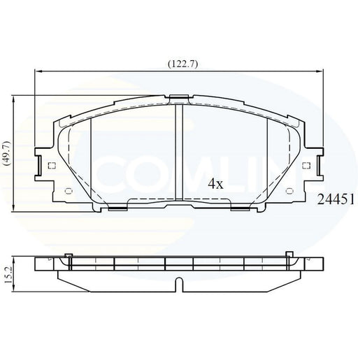 Comline 4 x Front Brake Pad Set CBP06014