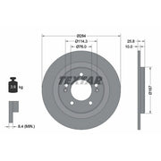 Textar 2 x Solid Rear Brake Discs 92252703