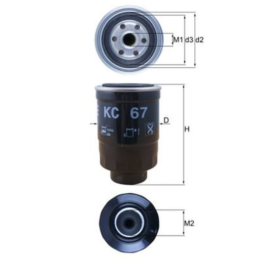 Mahle Fuel Filter Element KC 67