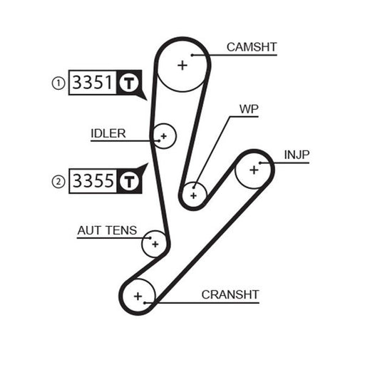 Gates Timing Belt Cambelt 178 Teeth 5592XS