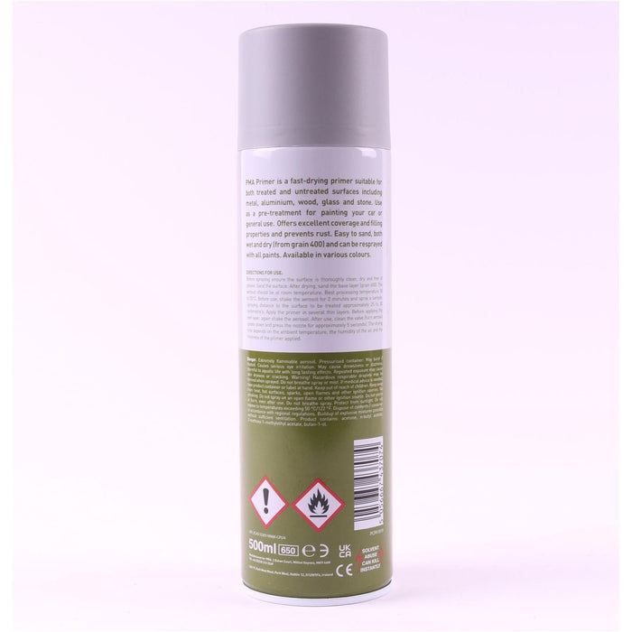 3x High Build Primer - 500ml Spray On Paint - Autotek Grey Aerosol High Coverage PMA  - Town Parts