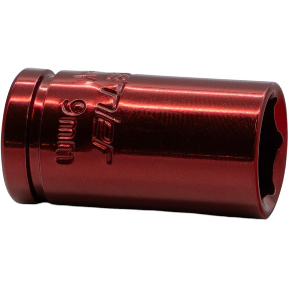 Sealey 1/4"Dr Coloured Socket 9mm (Red)