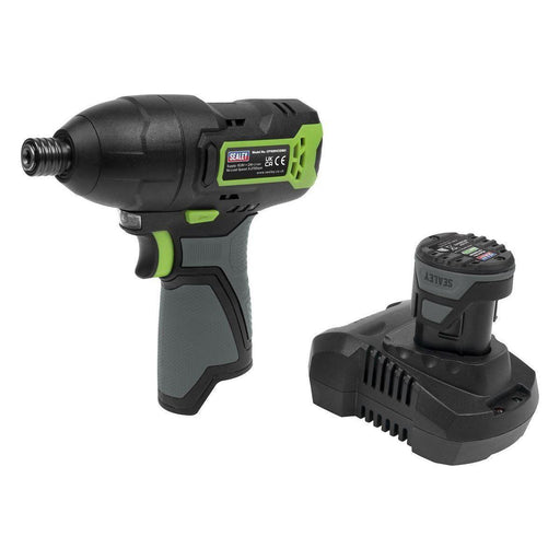 Sealey Cordless Impact Driver 1/4"Hex Drive 10.8V 2Ah SV10.8 Series CP108VCID Sealey  - Town Parts
