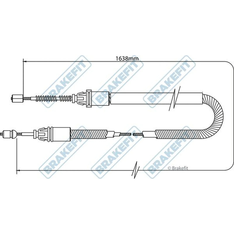 Apec Handbrake Cable Left Rear BBC3330