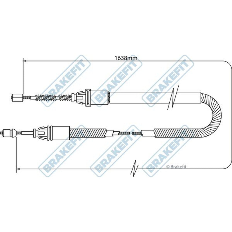 Apec Handbrake Cable Left Rear BBC3330