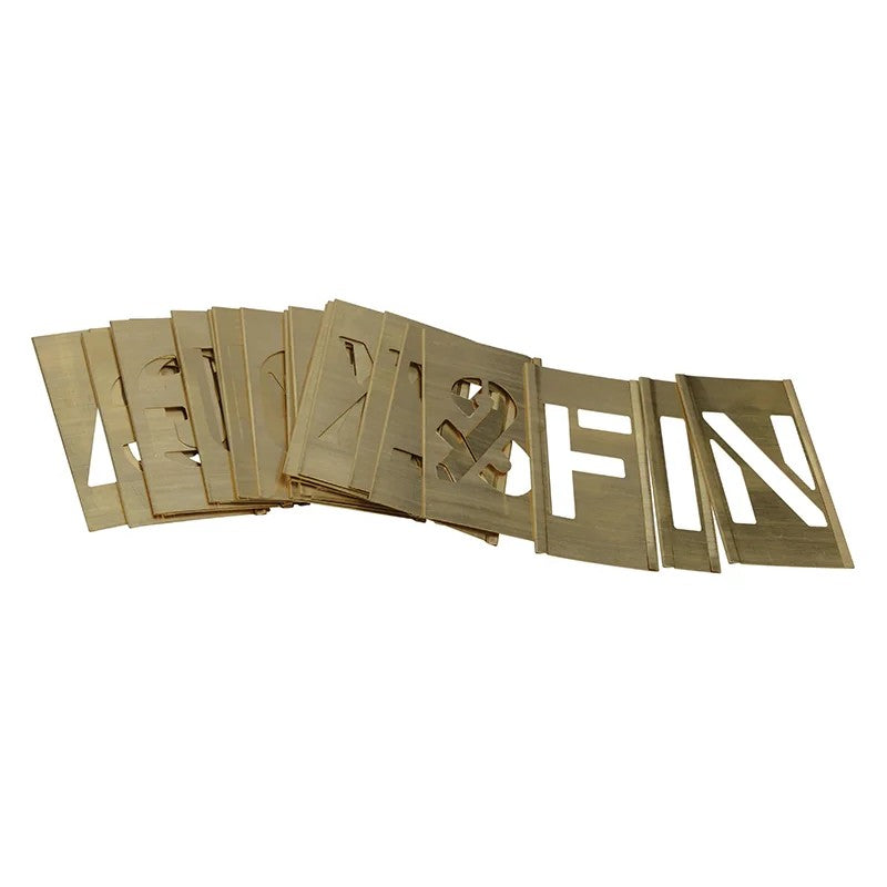 Set of Brass Interlocking Stencils - Figures 1in - F1LB