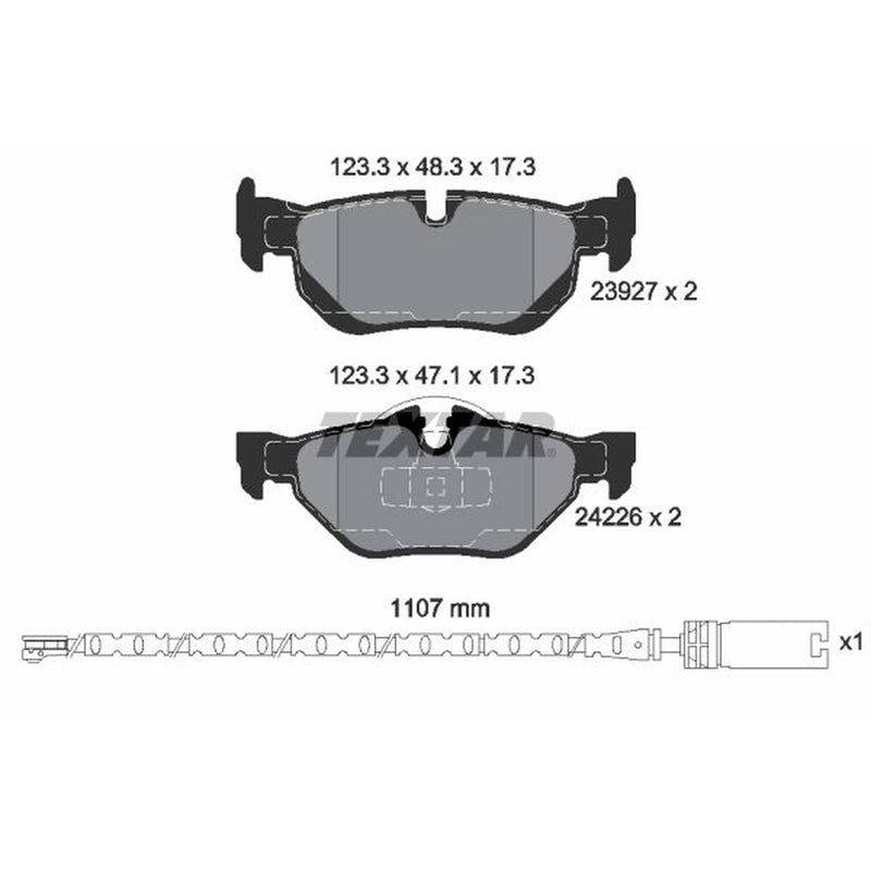 Textar Rear Brake Pad Set 2392707