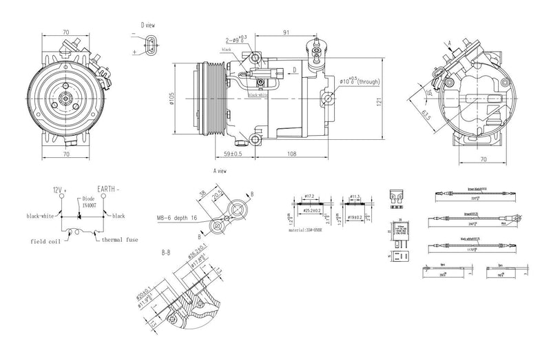 Hella 8FK 366 200-541 Compressor, air conditioning
