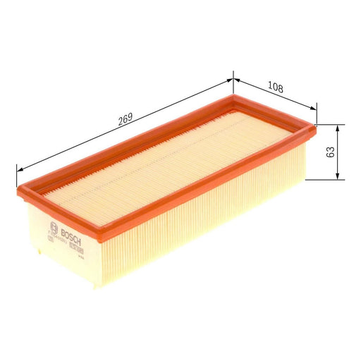 Genuine Bosch Car Air Filter S0263 Fits Mg Tf 135 - 1.8 - 02-11 F026400263 Bosch  - Town Parts