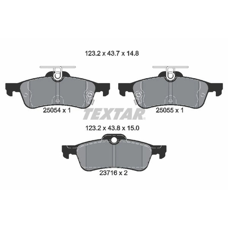 Textar Rear Brake Pad Set 2505401