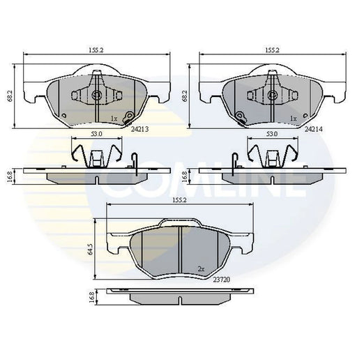 Comline 4 x Front Brake Pad Set CBP31195