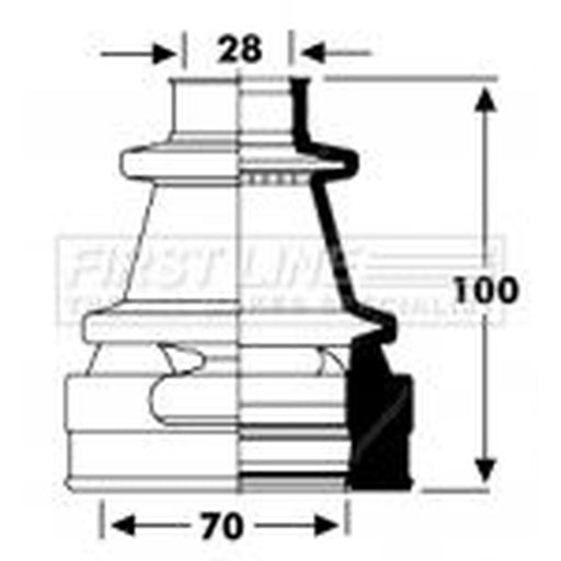 First Line Drive Shaft Bellow Kit Front Left FCB2797