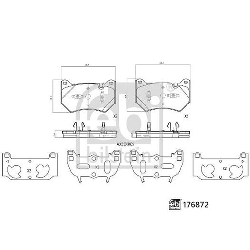 Febi Front Brake Pad Set 176872