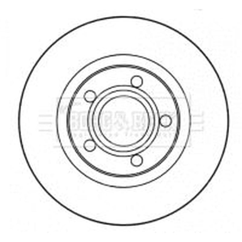 Borg & Beck 2 x Vented Rear Brake Discs BBD4615