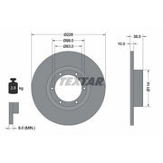 Textar 2 x Solid Front Brake Discs 92009200