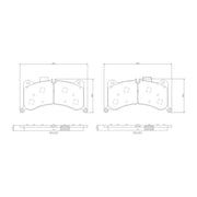 Brembo 4 x Front Brake Pad Set P85183