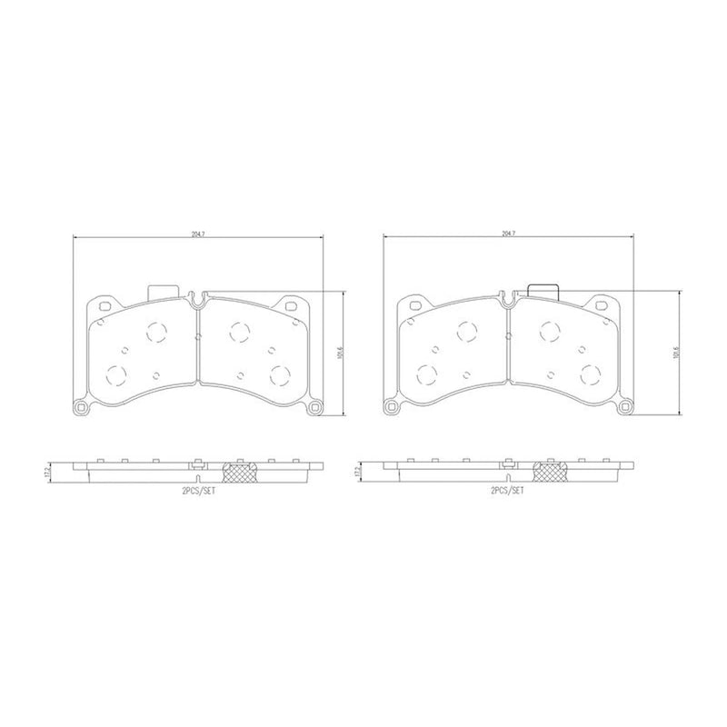 Brembo 4 x Front Brake Pad Set P85183