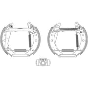Mintex Brake Shoe Set Axle Kit MSP046
