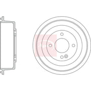 Apec Brake Drum Assembly Rear DRM9220