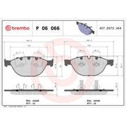 Brembo 4 x Front Brake Pad Set P06066