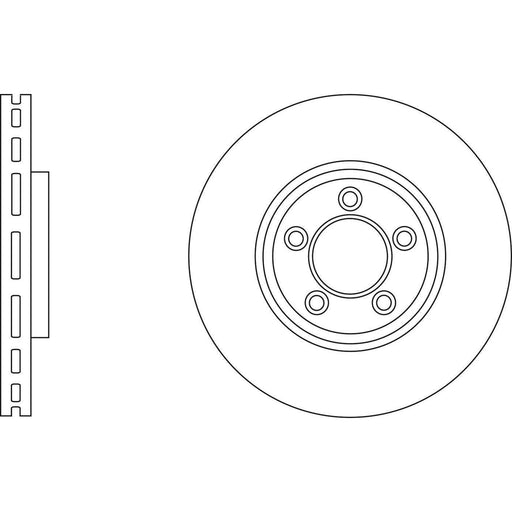 Apec Brake Disc Front Fits Jaguar/Daimler S Type Apec  - Town Parts