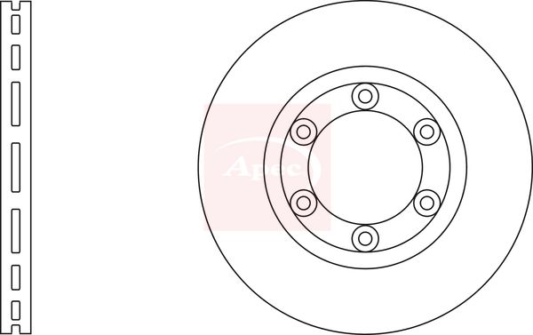 Apec 2 x Brake Disc Set Vented