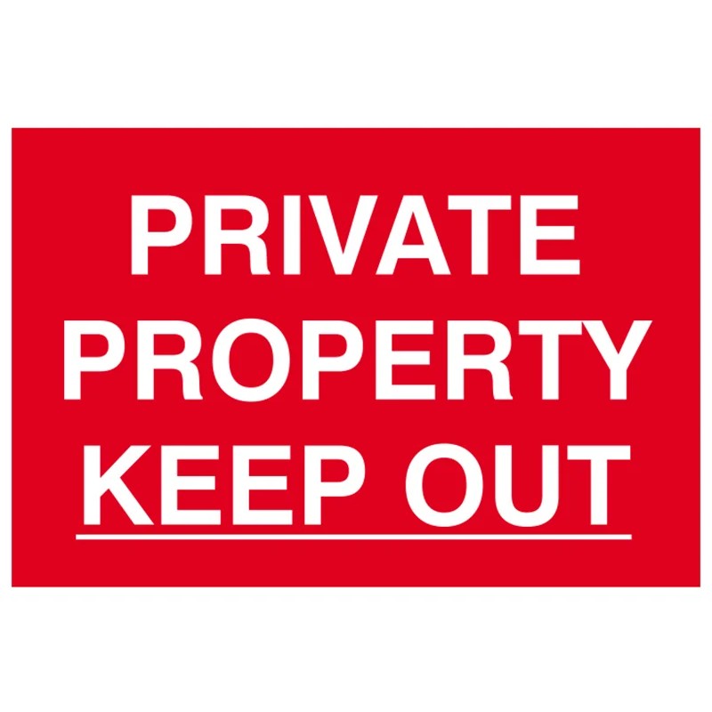 Scan Private Property Keep Out - PVC Sign 300 x 200mm - 1652
