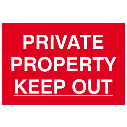 Scan Private Property Keep Out - PVC Sign 300 x 200mm - 1652