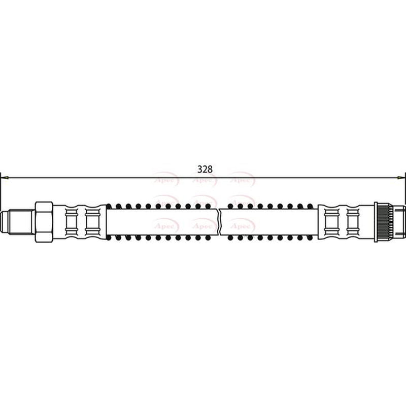 Apec Brake Hydraulic Hose Line Front HOS3300