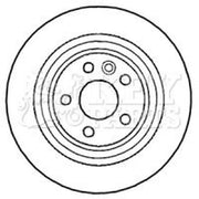 Key Parts 2 x Solid Rear Brake Discs KBD4587