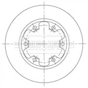 Borg & Beck 2 x Solid Rear Brake Discs BBD5386